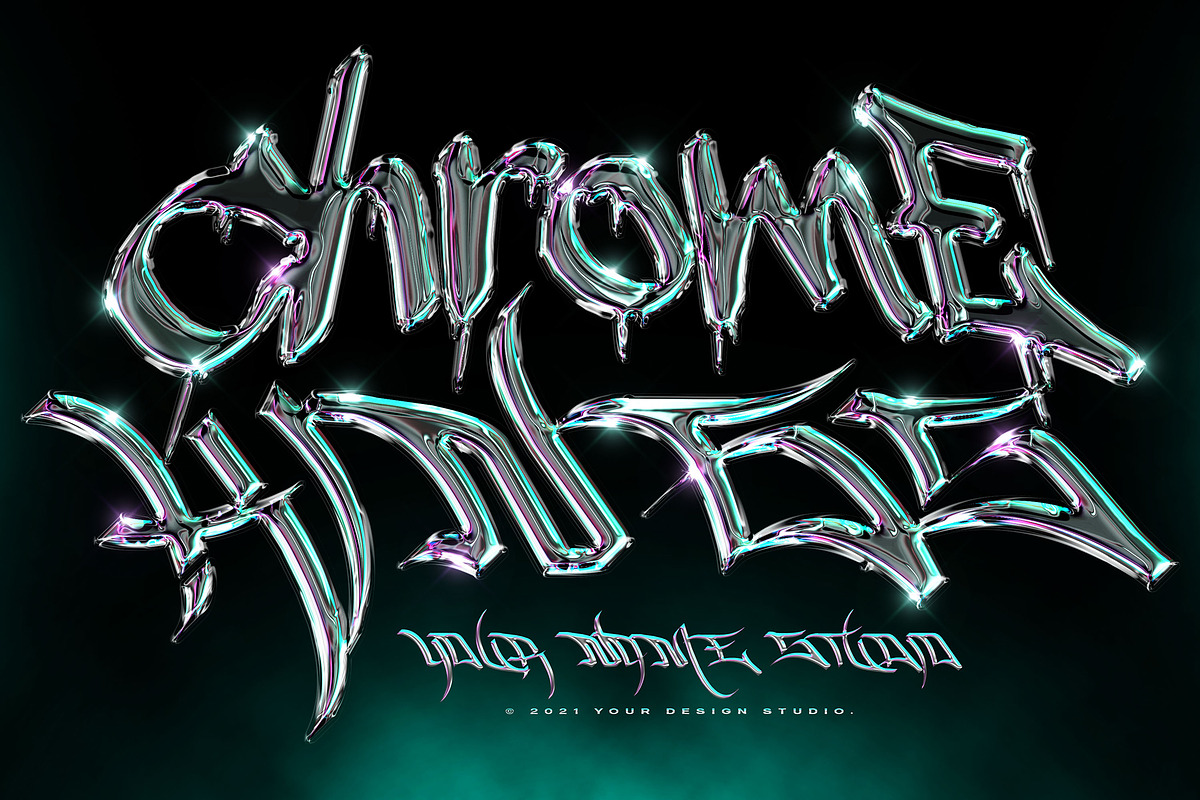 Chrome Text Effects Bundle 02, a Layer Style Add-On by Hyperpix Productions (Photo 48 of 48)