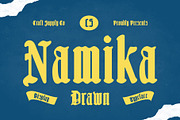 CS Namika Drawn, a Blackletter Font by Craft Supply Co. (Thumbnail 1 of 8)