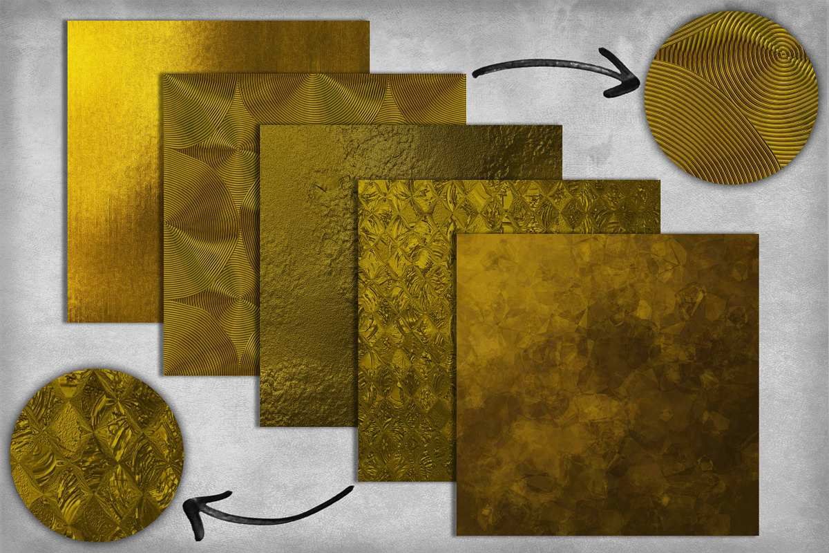 Antique Gold Textured Pack preview 4
