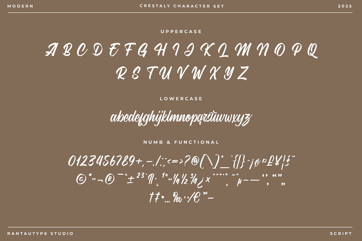 Crestaly Modern Script Font, a Script Font by RantautypeStudio (Photo 16 of 17)