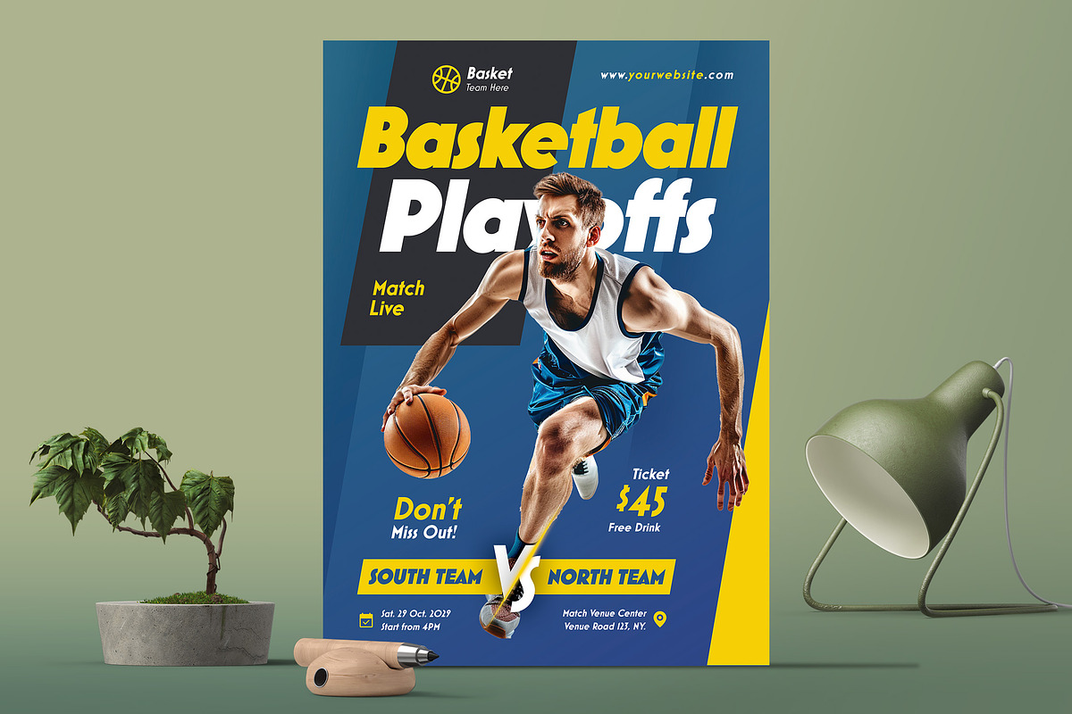 Basketball Playoffs Flyer Template, a Flyer Template by Boostock (Photo 5 of 6)