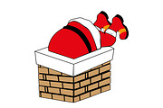 Santa in the chimney., an Illustration by Tanysl (Thumbnail 2 of 4)