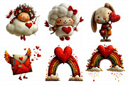 Whimsical Valentine Clipart, an Illustration by Daily.Designs (Thumbnail 5 of 5)