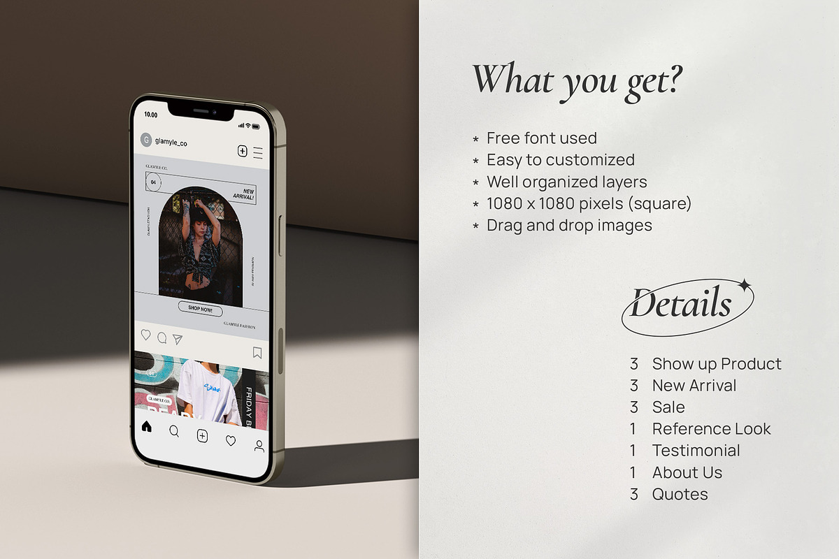 Glamyle | Fashion Instagram Post, a Social Media Template by prajapixels (Photo 2 of 6)