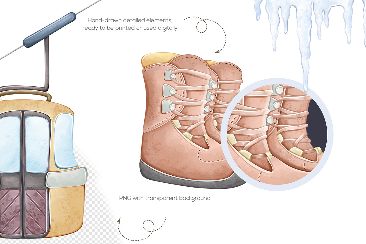 Watercolor Winter sports Clipart PNG, a Sport Illustration by Mespilia (Photo 2 of 5)
