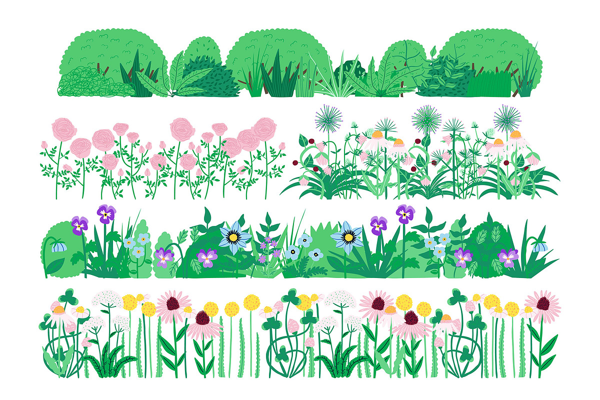 FLOWER GARDEN: plants, greenhouse, a Seasonal Illustration by Elliko shop (Photo 10 of 16)