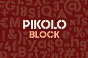 Pikolo Block Font, a Sans Serif Font by Ideabuk (Thumbnail 1 of 8)