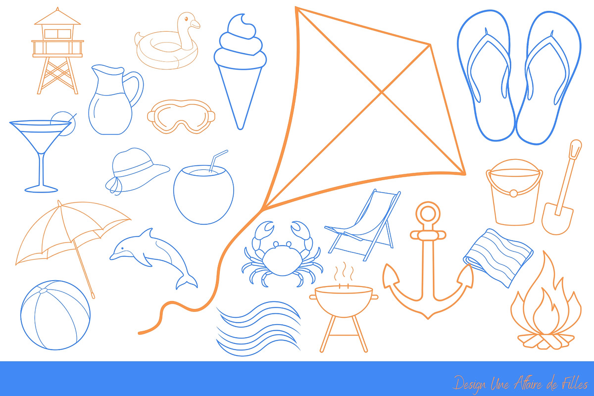 SUMMER VIBES - Simple - 42 Vectors, a Seasonal Illustration by Une Affaire de Filles (Photo 3 of 3)