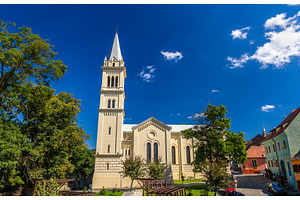 St joseph's roman catholic cathedral in sighisoara romania containing church, an Architecture Photo by Leonid Andronov