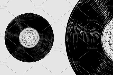 Vinyl record illustration