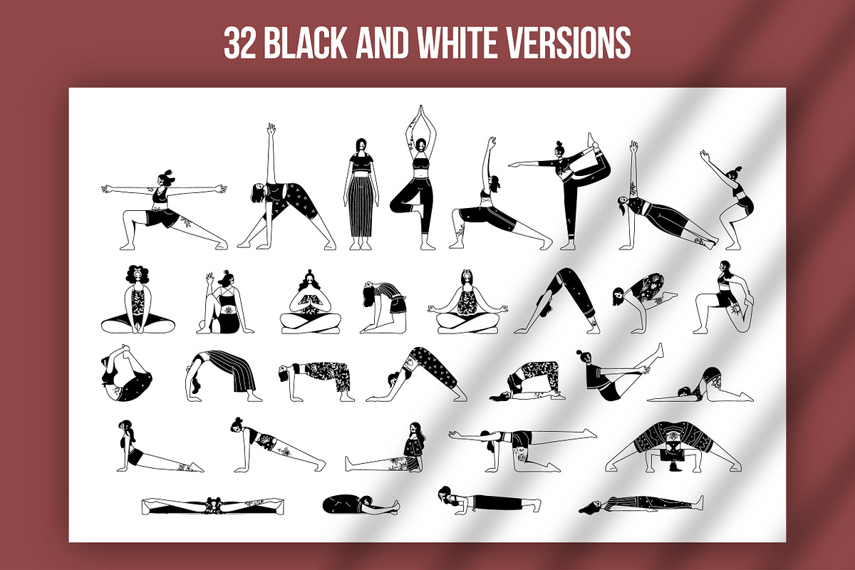 Yoga Time Illustrations set, a Person Illustration by Frizenasya (Photo 7 of 14)