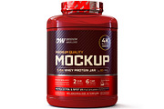 5lb Whey Protein Jar Mockup B2-Pro, a Packaging Mockup by Design Warlord (Thumbnail 1 of 16)