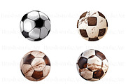 Soccer Ball Clipart, Football Ball, a Sport Illustration by BrushstrokeArtGB (Thumbnail 3 of 9)