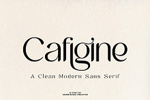 Cafigine | Modern Sans Serif Font