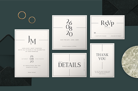 Elegant Wedding Invitation Set, an Invitation Template by Wild Ones