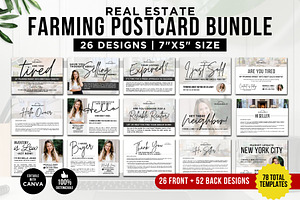 Real Estate Farming Postcard Bundle, a Card Template by CreativeVinesStore