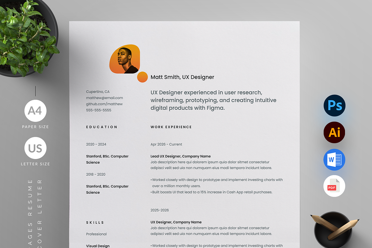 Resume/CV, a Resume Template by Reuix Studio (Photo 1 of 5)