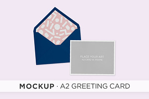 mockup . A2 greeting card