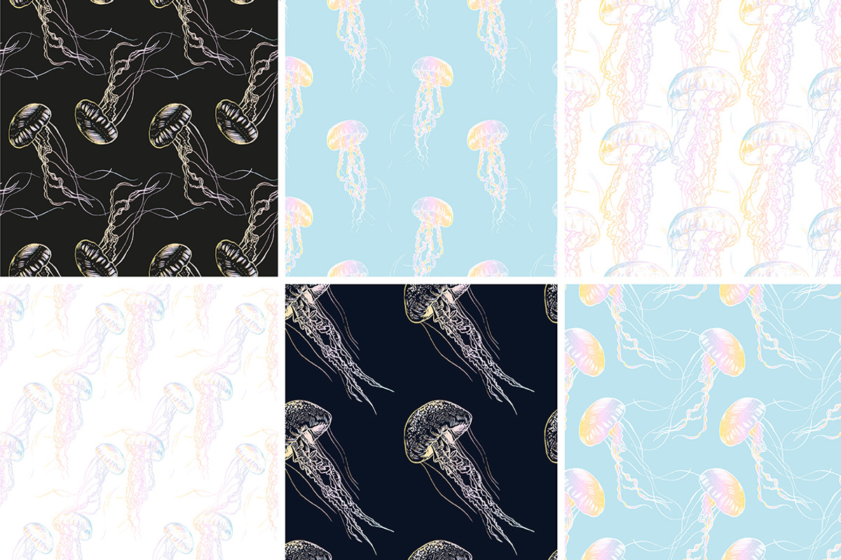 JELLYFISH set, an Animal Illustration by Tanya Akhmett (Photo 5 of 6)