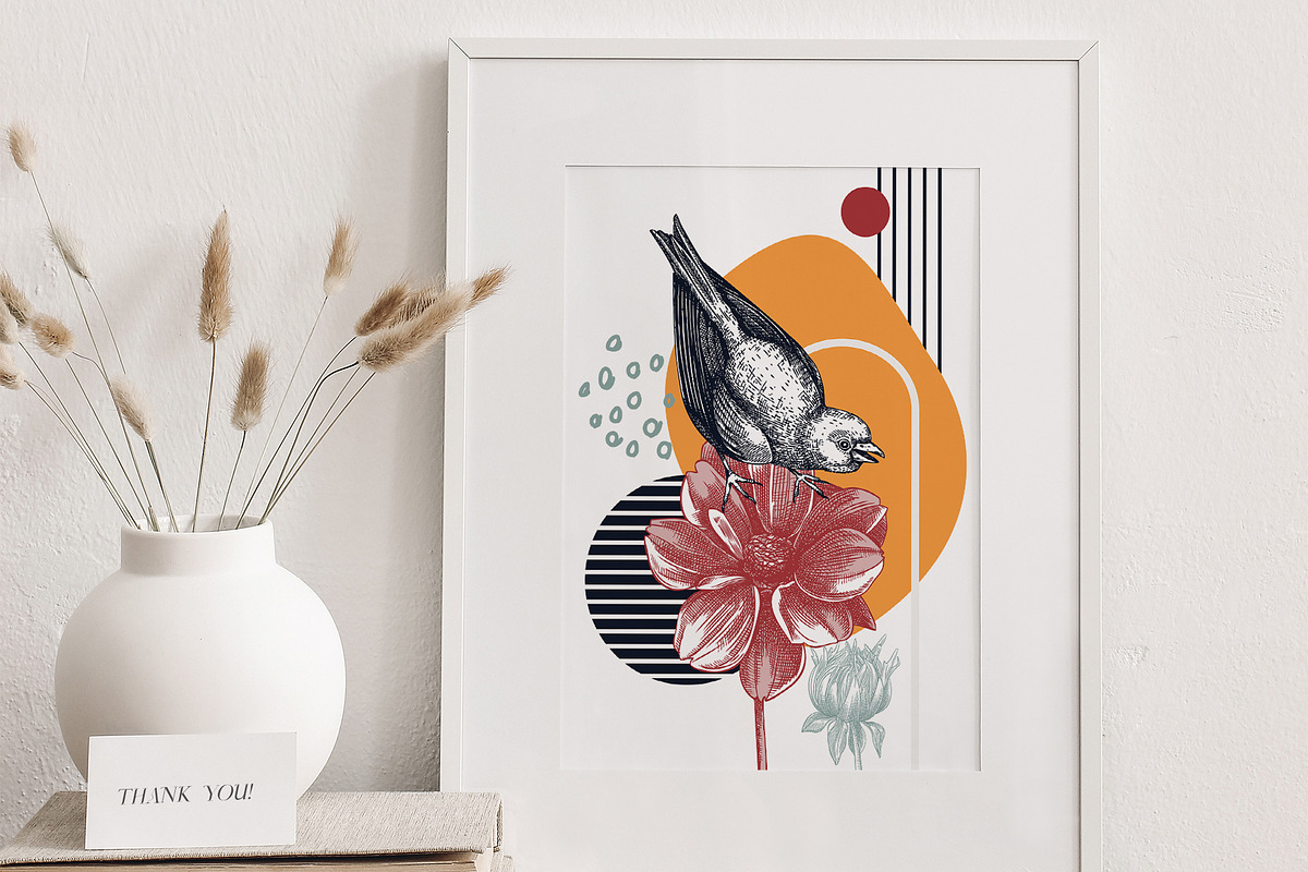 Autumn Flowers & Birds Vector Set, an Object Graphic by Yevheniia (Photo 8 of 8)