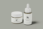 Cosmetic Cream Jar & Dropper Mockup, a Packaging Mockup by zpackcreative (Thumbnail 2 of 5)