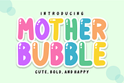 Mother Bubble - Cute Bubble Font, a Handwritten Font by KiddoGlyphs Studio (Thumbnail 1 of 3)