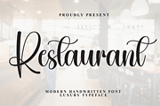 Restaurant | Script Font, a Handwritten Font by Scratchones (Thumbnail 1 of 8)