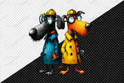 Quirky Dogs Friendship Clipart, an Illustration by Creative Art (Thumbnail 7 of 9)