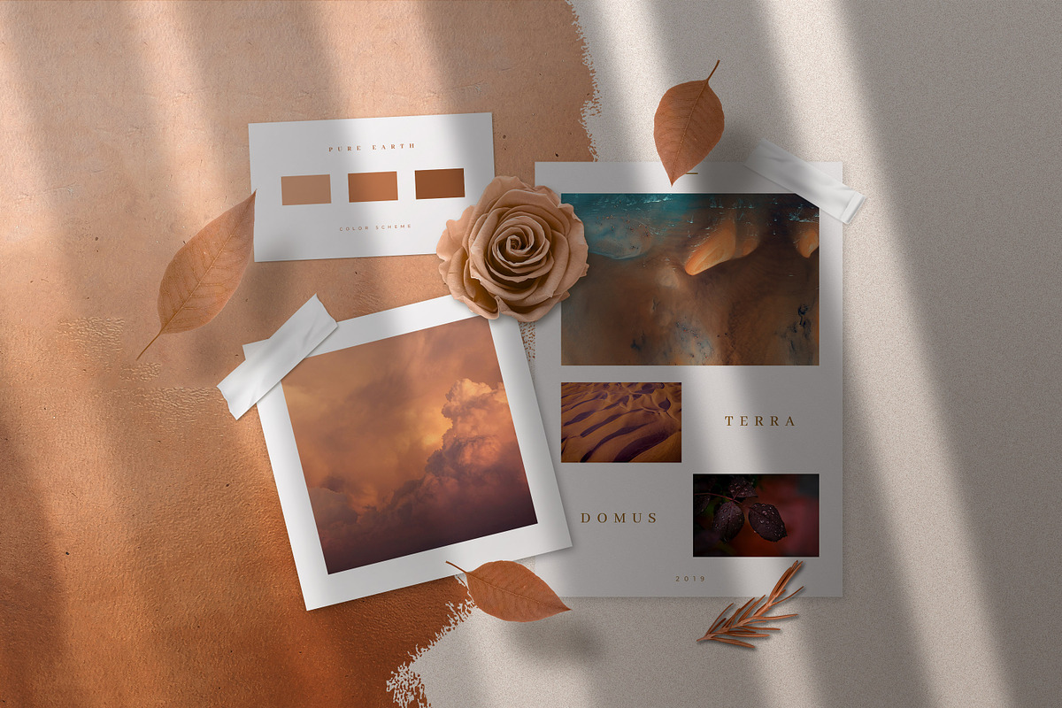 Copper Realistic Moodboard Mockups, a Product Mockup by AndrewPixel (Photo 5 of 9)