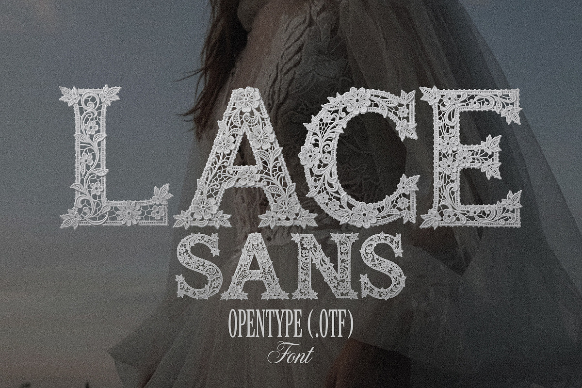 Lace Sans - Elegant Wedding Font, a Symbol Font by AndrewPixelType (Photo 1 of 8)