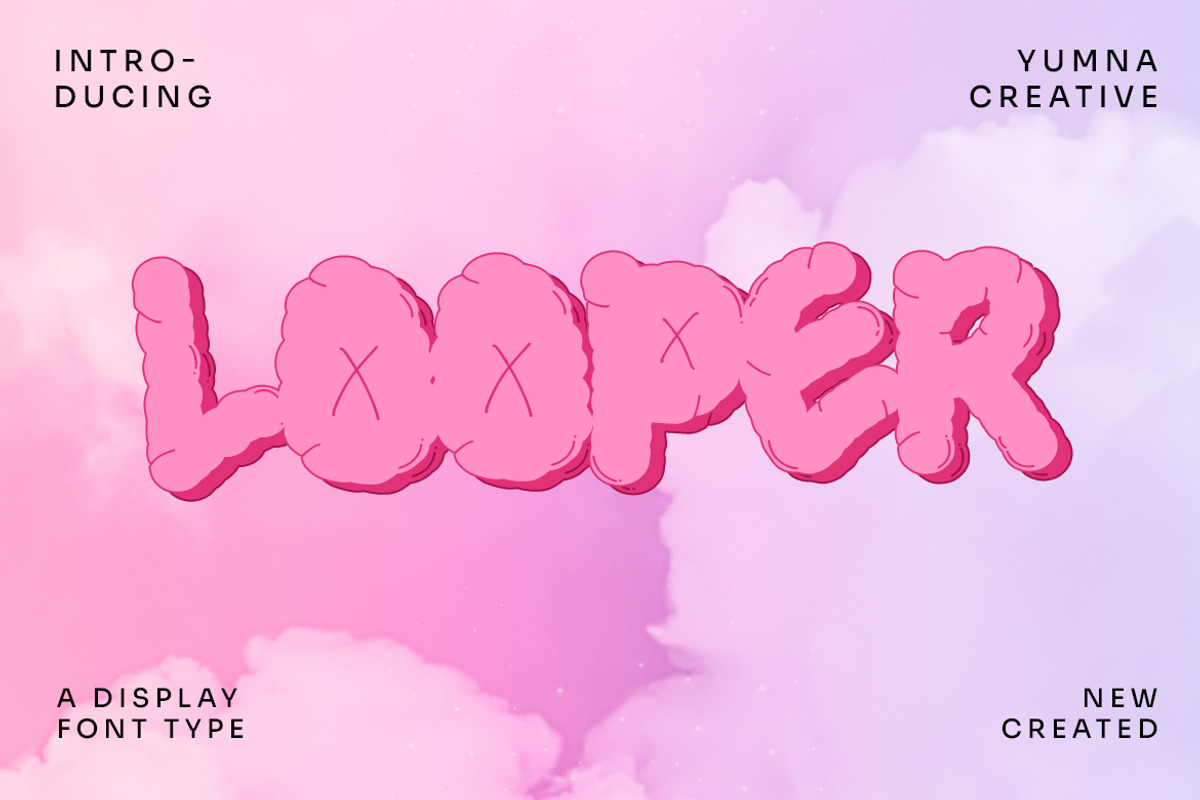 Looper - Bold Playful Font, a Blackletter Font by Dhabee (Photo 1 of 8)