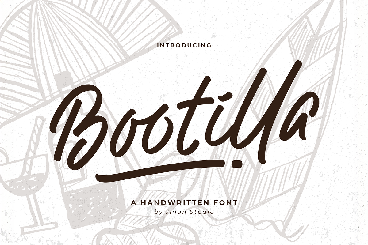 Bootilla - A Handwritten Font, a Handwritten Font by Ainun Jinan (Photo 1 of 10)