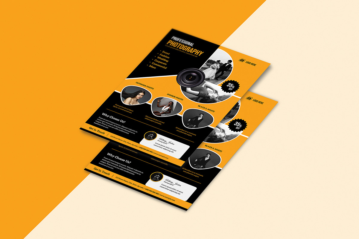 Photography Flyer Template, a Flyer Template by retrographix (Photo 2 of 5)