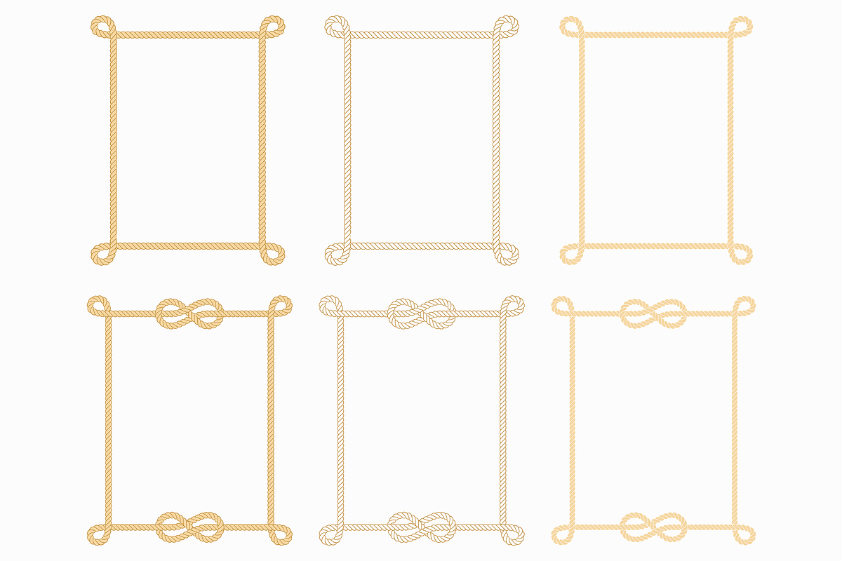 Rope Frame Label SVG PNG Bundle, a Decorative Illustration by Kusumaillustration (Photo 9 of 15)