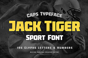 Jack Tiger Sport Font, a Symbol Font by Ledokolua (Thumbnail 1 of 5)