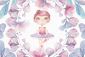 Cute Ballerina Collection Clip Art