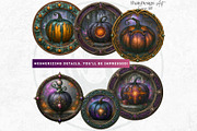 Fantasy Autumn Pumpkins, a Seasonal Illustration by ThatsDesignArt (Thumbnail 10 of 14)