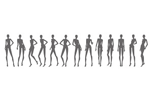 Female fashion silhouette figure