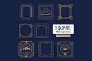 Elegant Art Deco 8 Square Frames, a Decorative Illustration by Stanislav Kharchevskyi (Thumbnail 1 of 3)