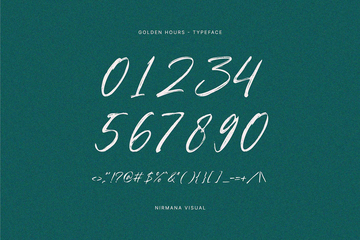 Golden Hours - Cool Brush Font, a Script Font by Nirmana Visual (Photo 6 of 9)