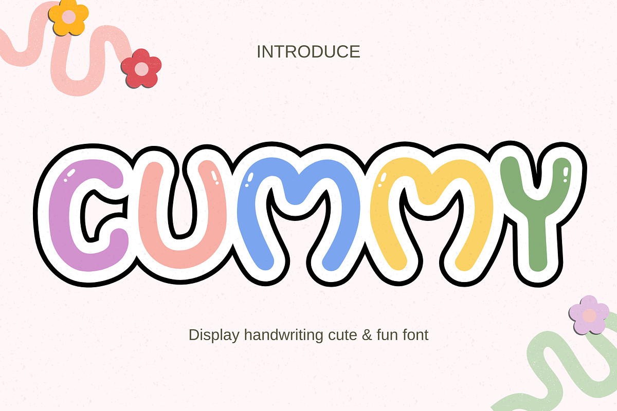 Cummy handwriting font, a Handwritten Font by JJuta (Photo 1 of 5)