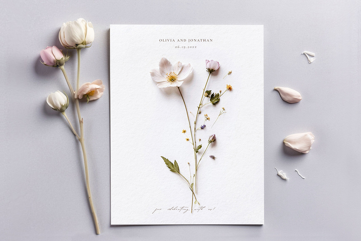 Pretty Wildflowers I Pressed Flowers, a Background Graphic by by creative paper (Photo 8 of 14)