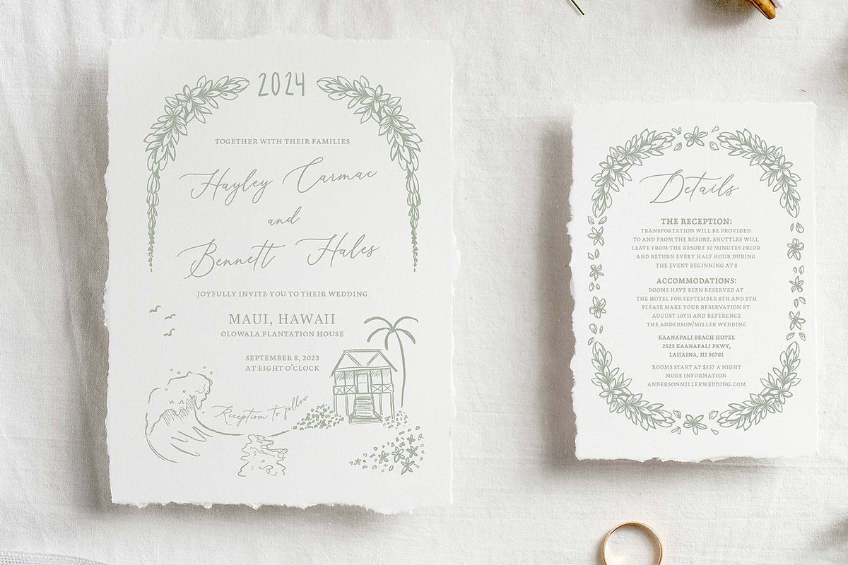 Hawaiian Floral Wedding Clipart, an Illustration by Jordyn Grace Design (Photo 2 of 2)