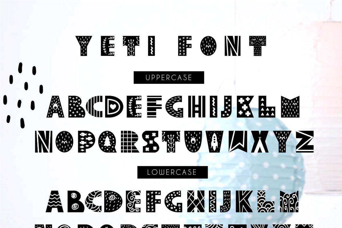 Yeti - Scandinavian font & elements preview 2