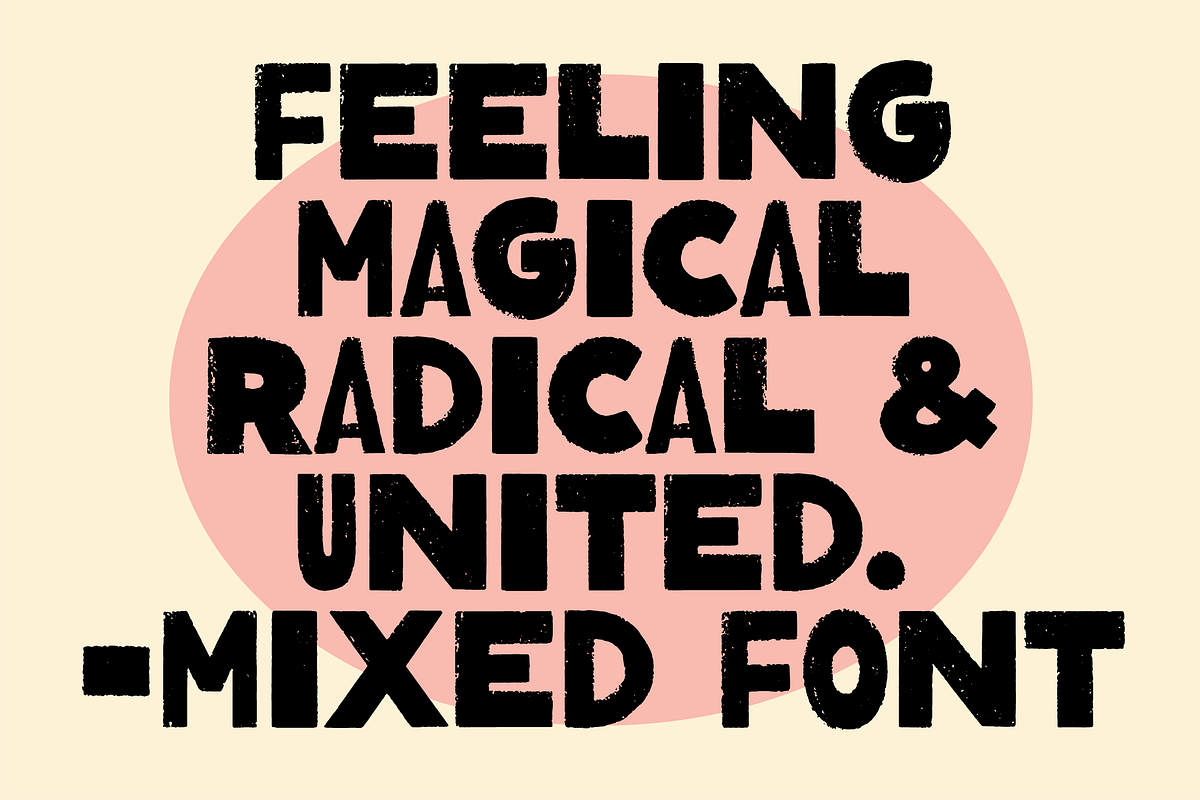 Mixed Font! Handmade! Bold! Texture!, a Font by Studio Funshop by Kelli (Photo 4 of 13)
