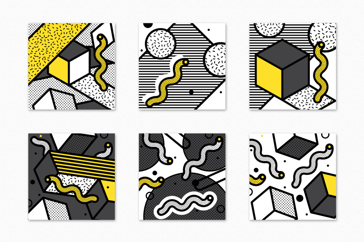 40 Vector Bright Backgrounds in 80s, a Pattern Graphic by softulka (Photo 4 of 13)