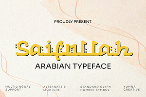 Saifullah - Arabian Typeface, a Handwritten Font by Dhabee