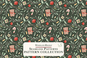 Woodland Holiday Scrapbook Patterns