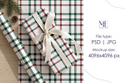 Set Christmas Wrapping Paper Mockup, a Packaging Mockup by Mie Mockup Studio (Thumbnail 5 of 7)