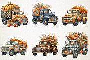 Fall Patchwork Truck Clipart, an Illustration by RobertsArt (Thumbnail 4 of 7)